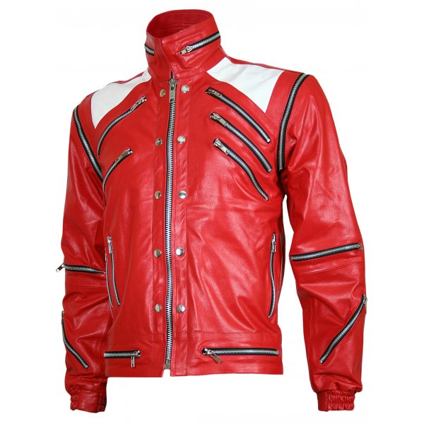 michael jackson red leather jacket beat it