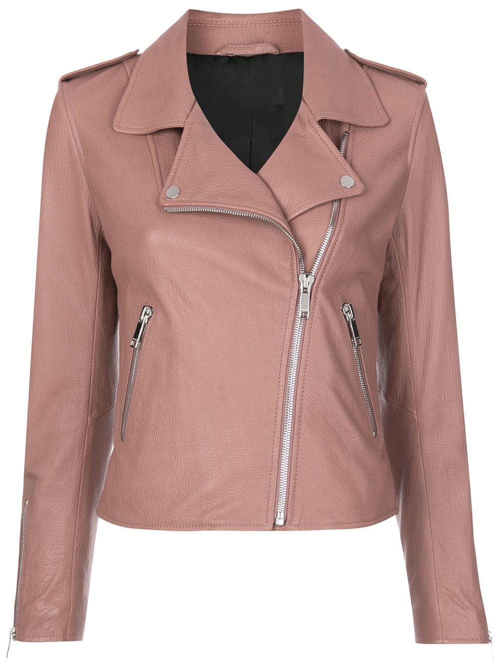 nude pink biker jacket