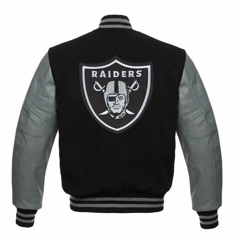 men's raiders letterman jacket