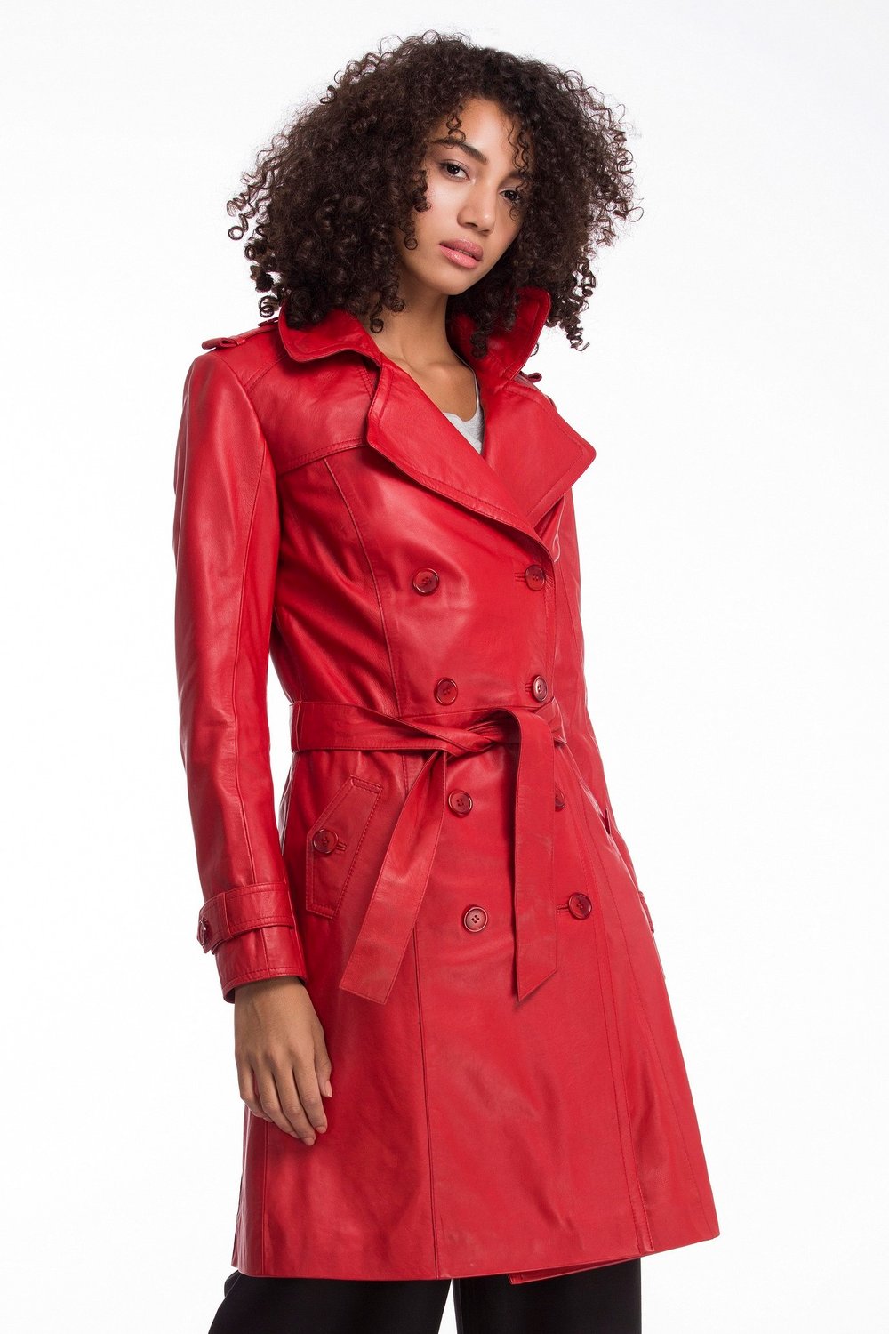 LAUREN Classic Leather Trench Coat Jackets Maker