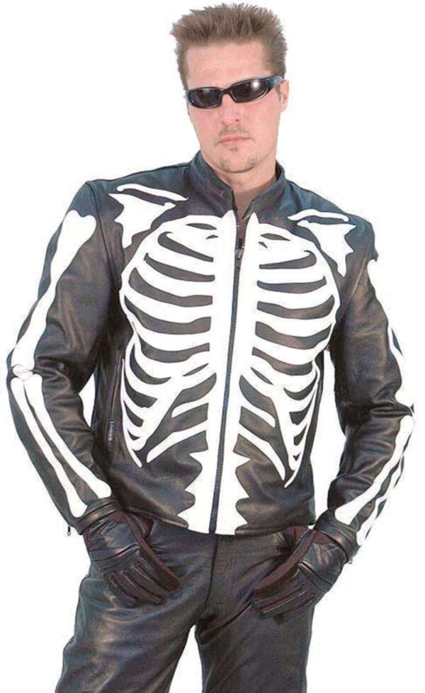 rob zombie skeleton leather jacket