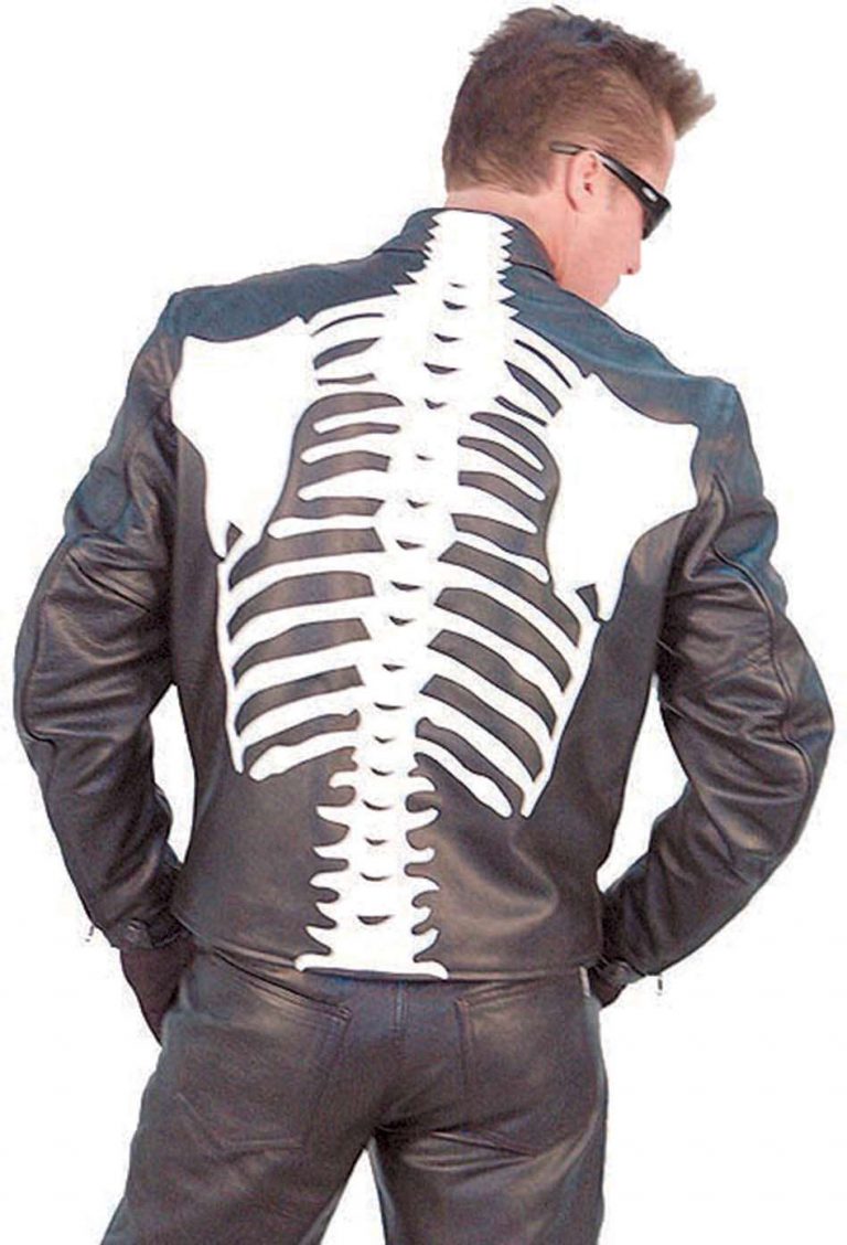 rob zombie skeleton leather jacket