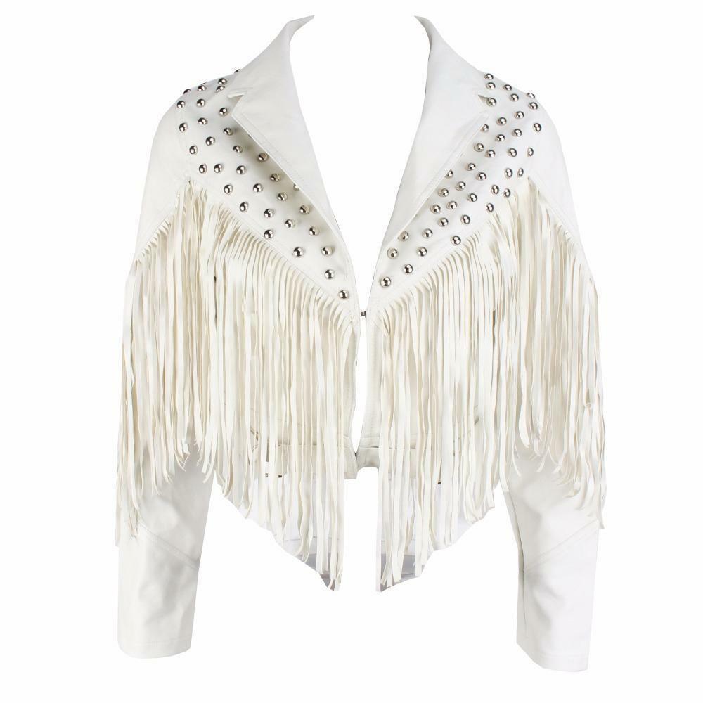 fringe white jacket