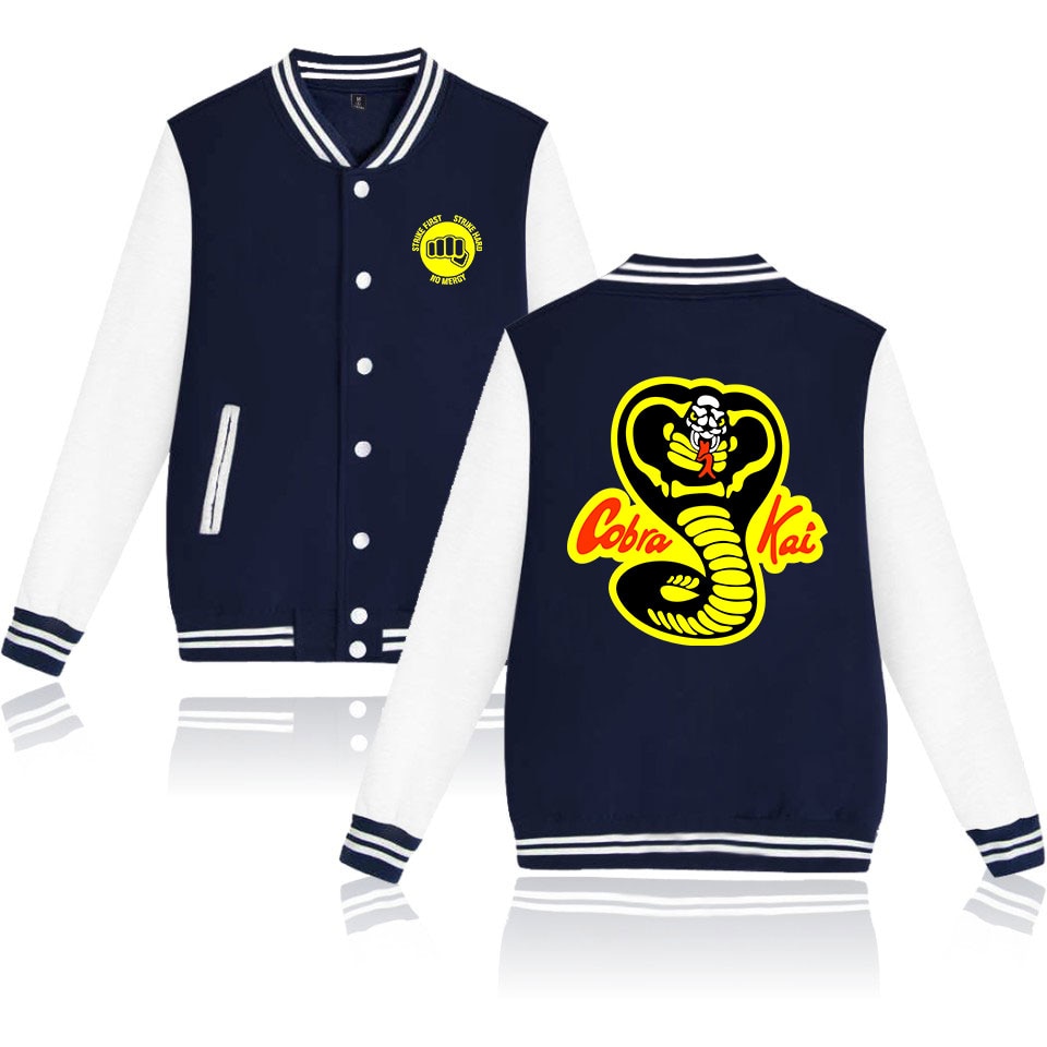 Cobra Kai Navy Blue Bomber Jacket - Jackets Maker