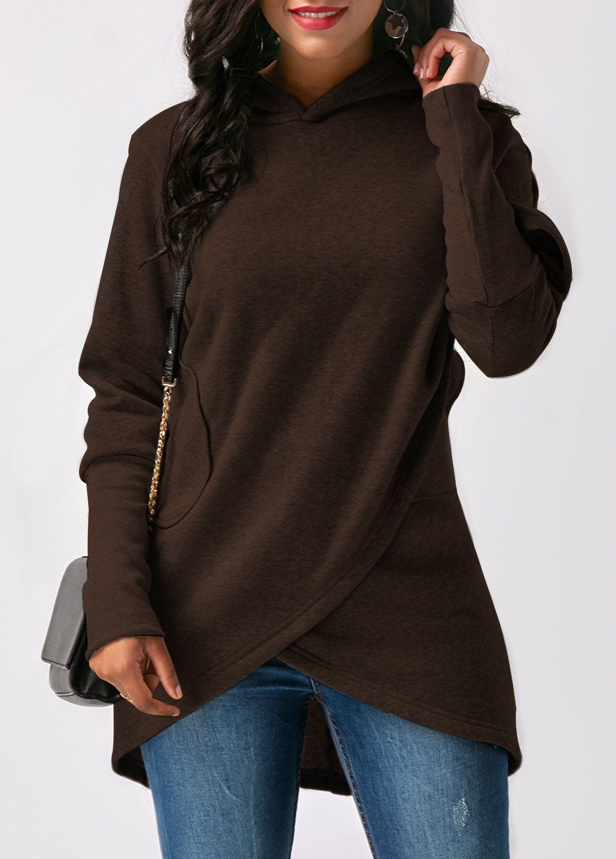 asymmetric hem hoodie