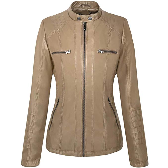 khaki motorcycle jacket