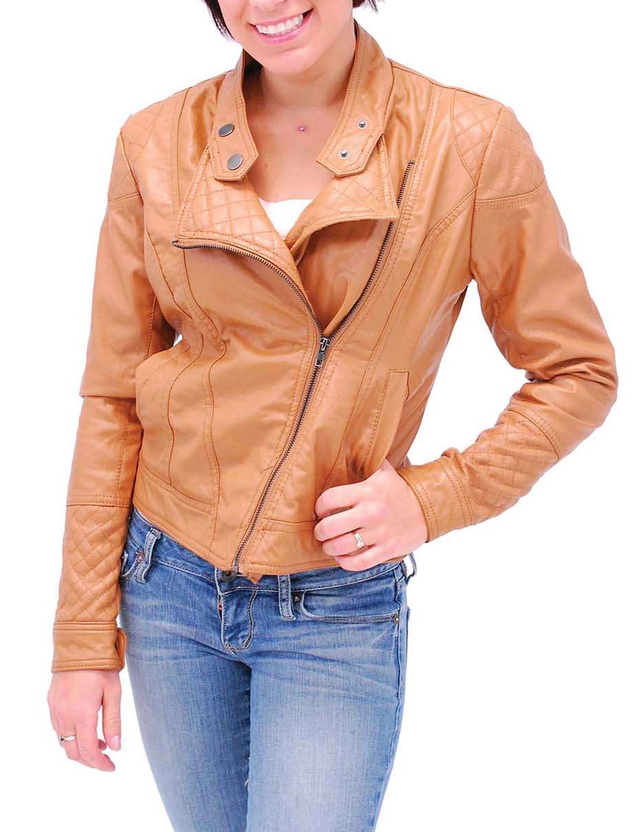 Womens Asymmetrical Motorcycle Jacket - Jackets Maker