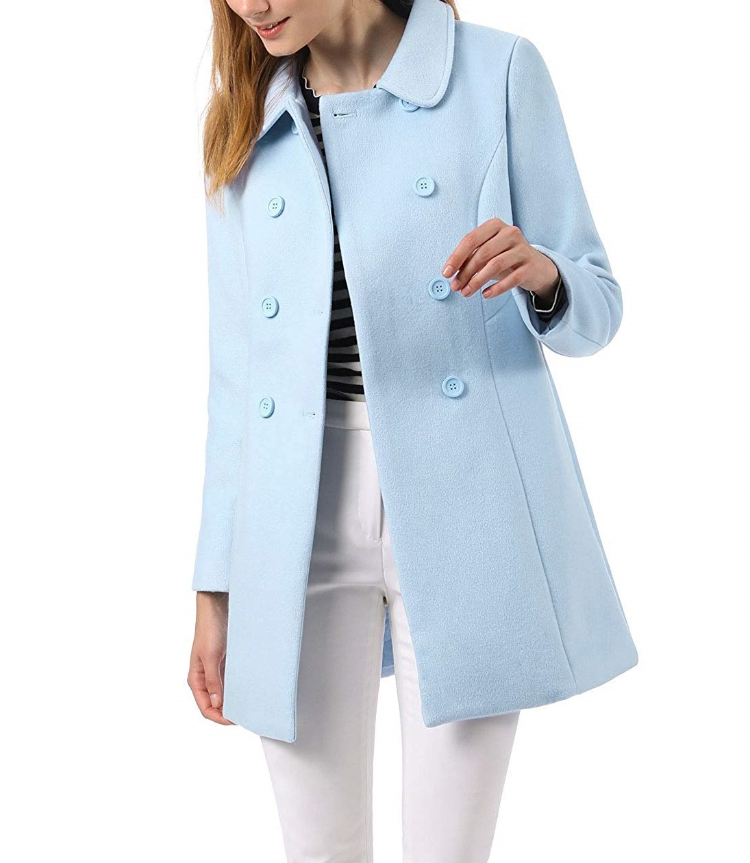 blue trench coat womens