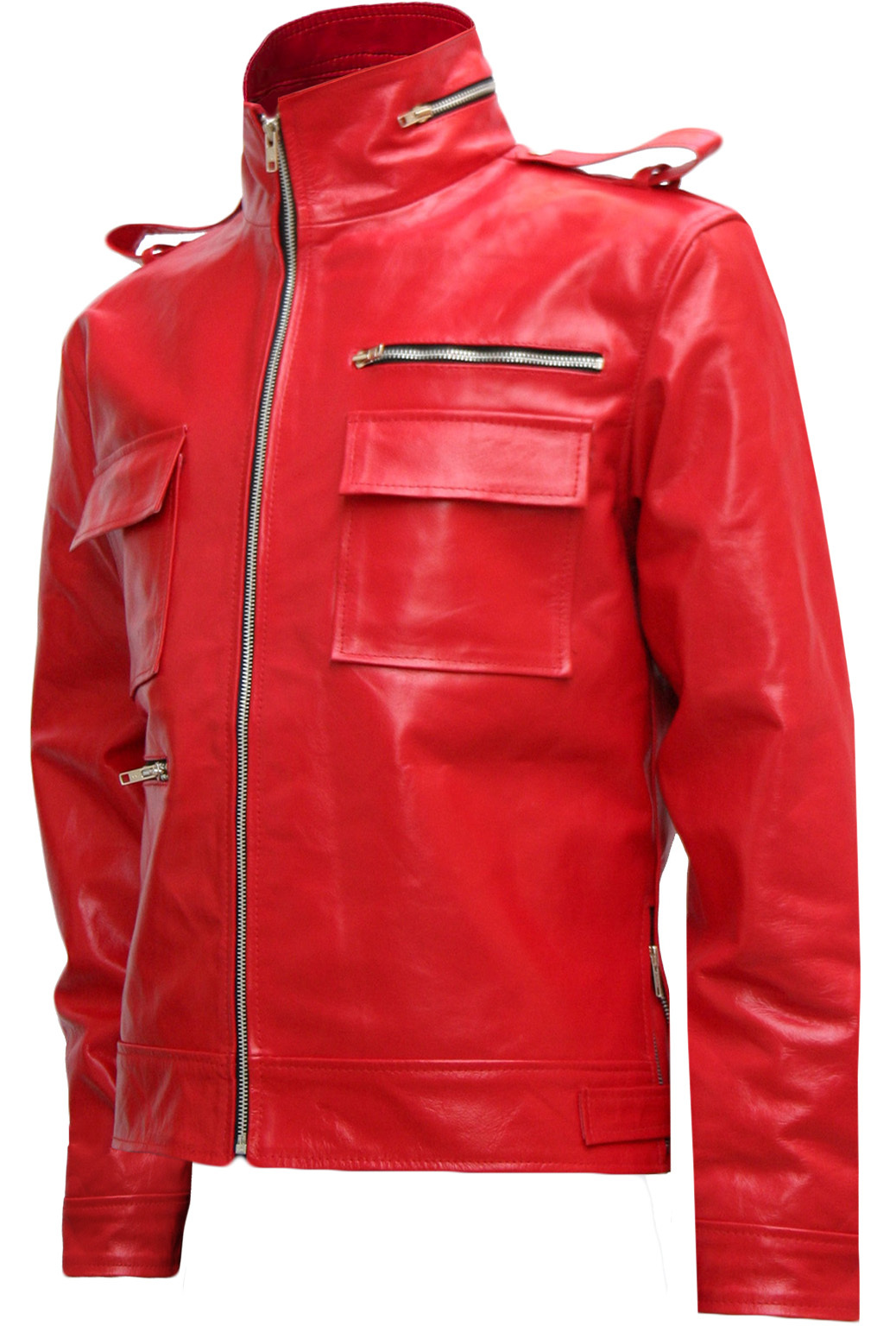 Mens Red Leather Jacket Mj Images