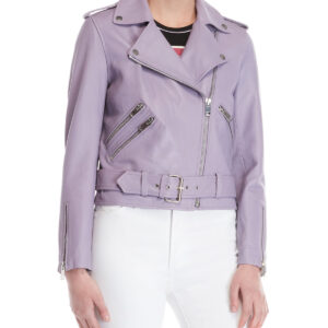 purple moto jacket women's