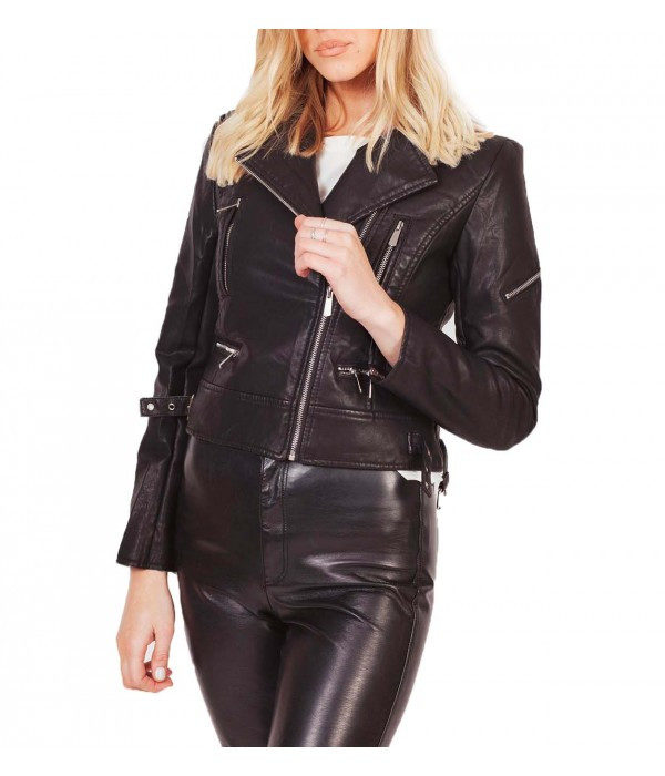 allsaints maya leather jacket