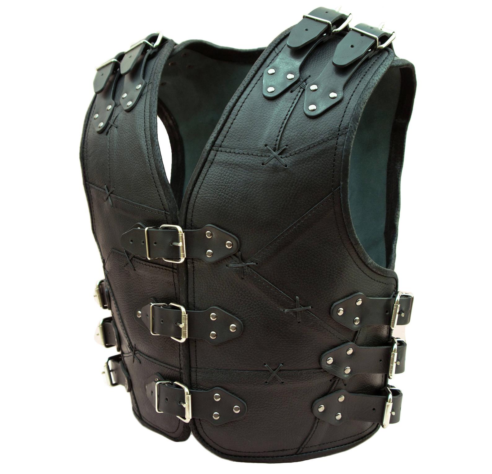 Men's Handmade Genuine Leather Motorcycle vest - Jackets Maker