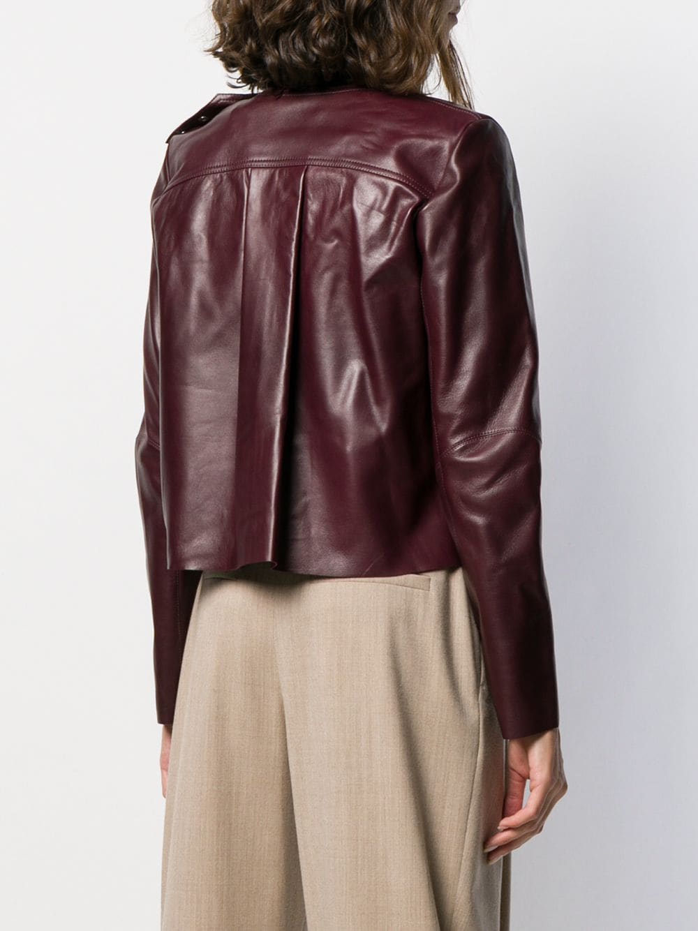 wrap leather jacket