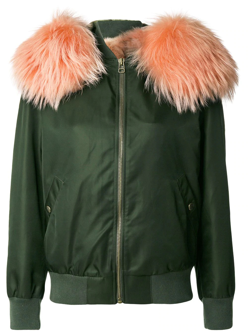 womens bomber jacket fur hood