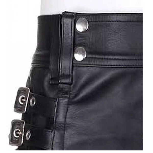 faux leather kilt