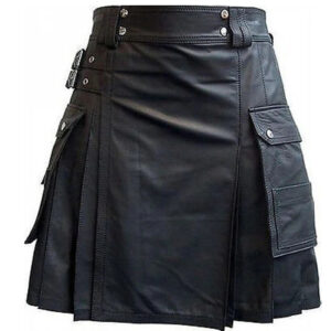 faux leather kilt