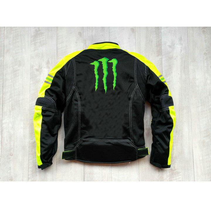 Kawasaki Yellow Monster Energy Racing Safety Riding Jacket