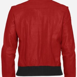 red leather bomber jacket mens