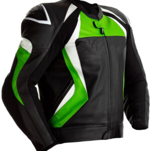 lime green leather jacket