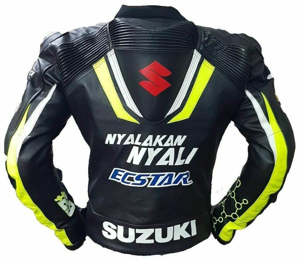 Suzuki Ecstar Black Motorcycle Racing Leather Jacket - Jackets Maker